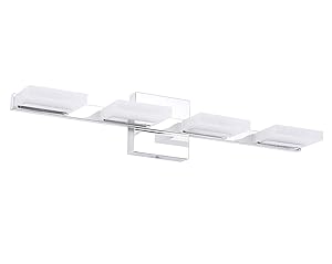 TRLIFE LED Vanity Light, 24.8inches Modern 4 Lights LED Bathroom Light Fixture 20W Cool White 6000K Bathroom Lights Over Mirror