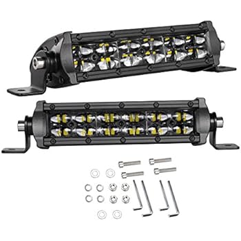 LED Light Bar 6 Inch, Swatow Industries 2PCS 96W Slim Dual Row Spot Flood Combo LED Pods Off Road LED Driving Lights for Truck Offroad SUV UTV ATV Boat