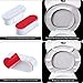 Blulu 12 Pieces Toilet Seat Bumpers Universal Seat Bumper Kit Replacement Bumpers with Strong Adhesive