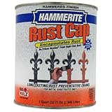 Masterchem 43170 Hammerite Rust Cap Hammered Gold Enamel Paint, Quart