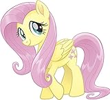 8 Inch Fluttershy Wall Decal Sticker MLP My Little Pegaus Pony The Movie Removable Peel Self Stick Adhesive Vinyl Decorative Art Kids Room Home Decor Girl Bedroom Nursery 8 by 7 inches tall