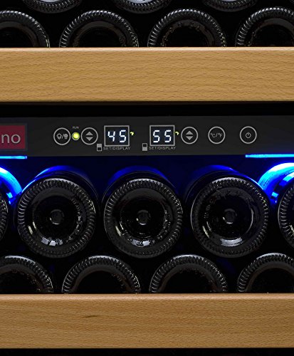 Allavino-YHWR99-2BRN-99-Bottle-Dual-Zone-Wine-Cellar-Refrigerator-Black-Door-with-Hinge-on-Right