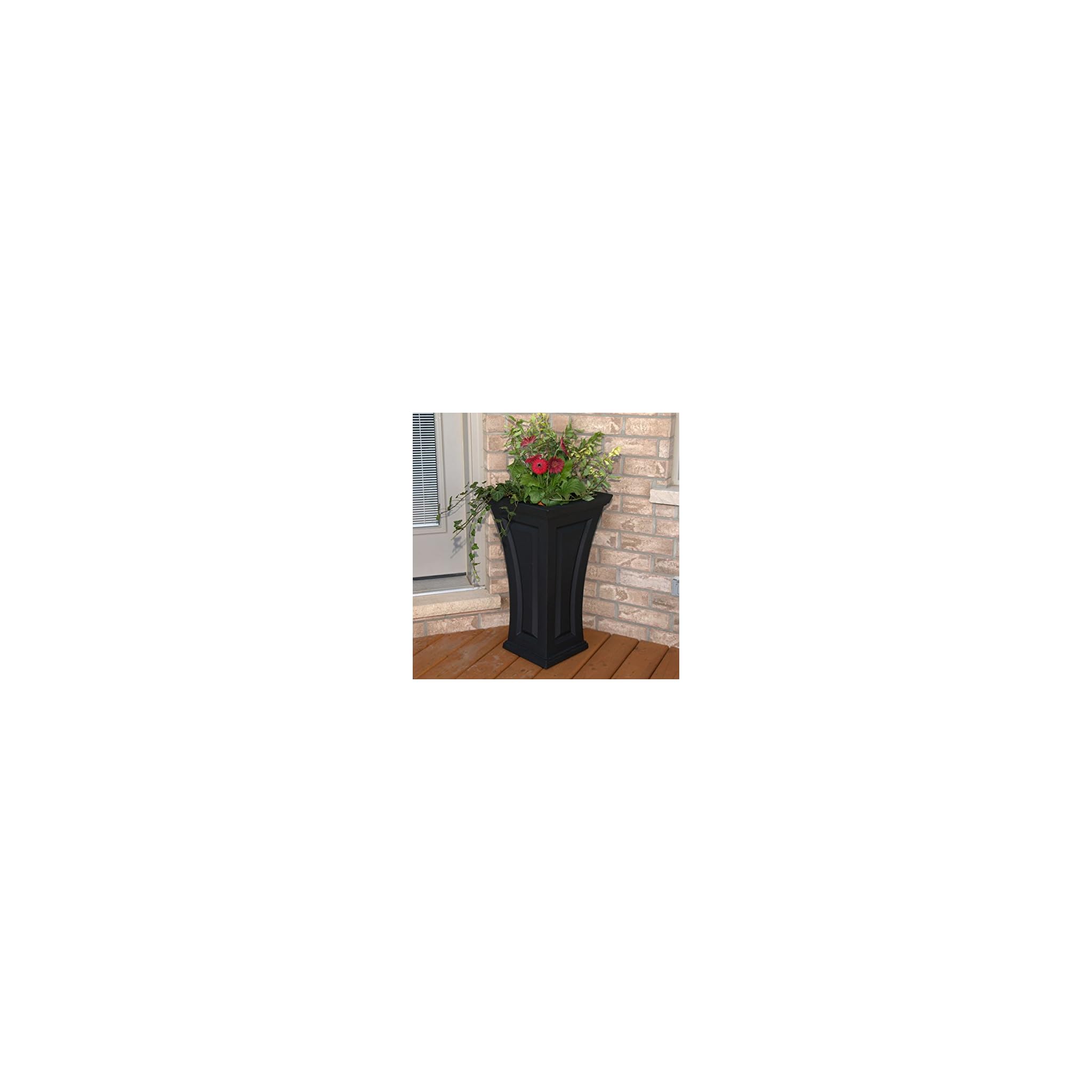 Mayne Inc 4834B Cambridge Planter, 16x16, Black irrigation supplies
