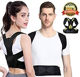 Viixm Posture Corrector for Men and Women, Adjustable Back Brace for Back Support Improves Spine Posture and Providing Pain Relief from Neck, Back & Shoulder
