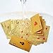 SandiaSummer 24K Gold Foil Playing Cards $100 Dollar Poker Full Deck with Wood Box