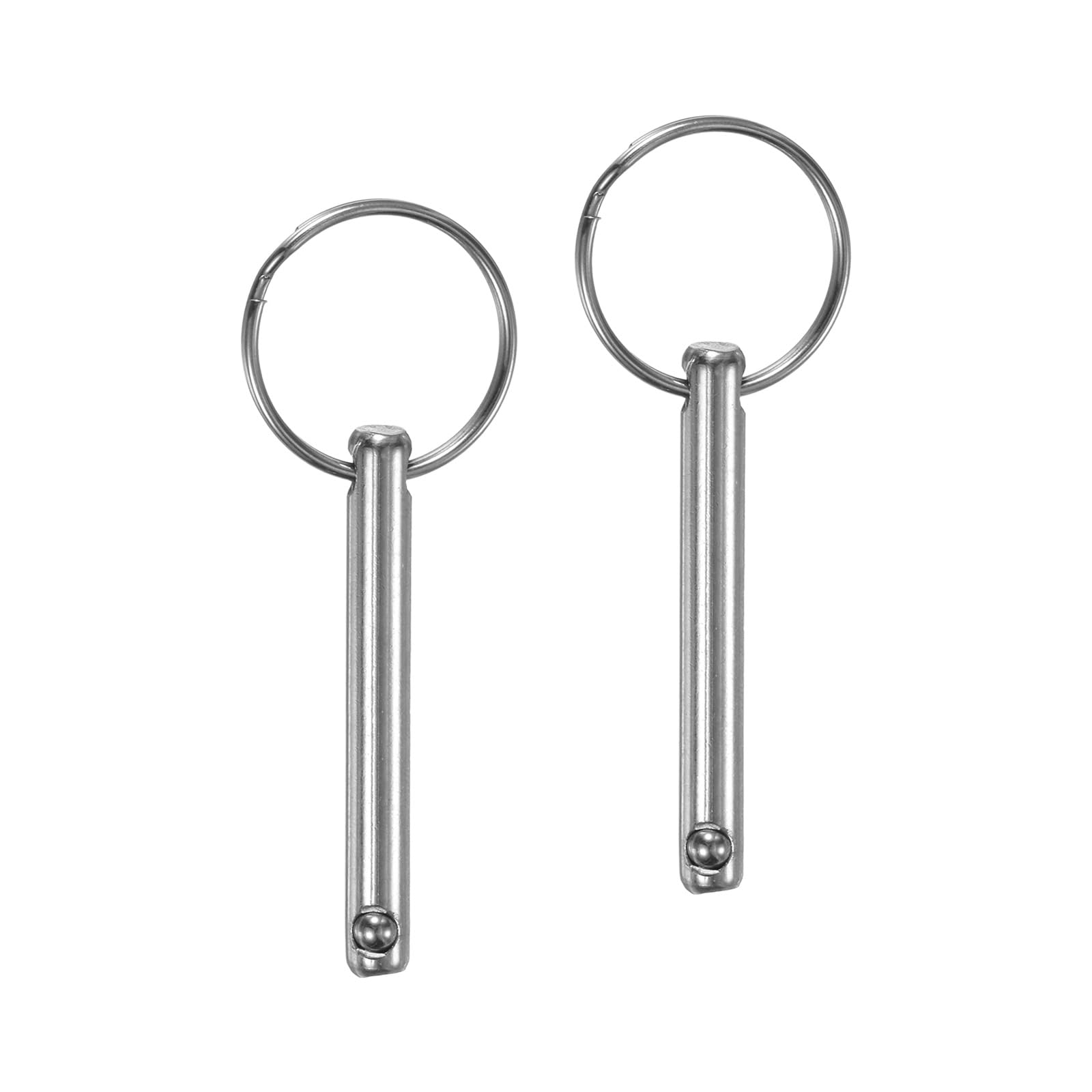 M METERXITY 2-Pack Quick Release Pins, 1/4" [6mm] Diameter, 1.5" [38mm] Usage Length Bimini Top Pin for Shipbuilding/Boat/Trailer, 1.97" [50mm] Total Length Carbon Steel Hardware Pins