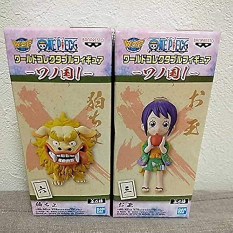 Amazon Co Jp ワンピース コレクタブルフィギュア ワノ国1 狛ちよ お玉 2種セットワソピース ジャソプ 不朽 名作 ホビー