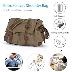 FANDARE New Vintage Messenger Bag Satchel College