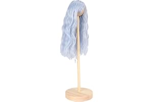 LUCKDANO Doll Wig, Rerooting Tool For Doll Hair Hair Artificial High Temperature Silk Long Curly 1/6 BJD Wigs For 1/6 15.5‑17