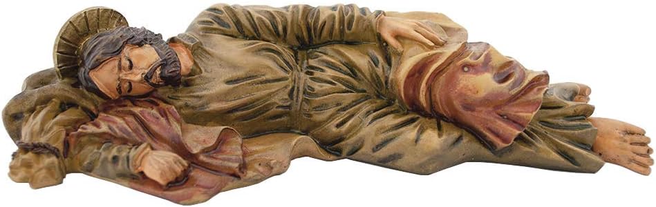 Statue of Sleeping St. Joseph | Patron Saint of The Universal Church, Unborn Children, Fathers, Workers, Travelers, Immigrants, and a Happy Death | 6 inches long 1.5 inches tall