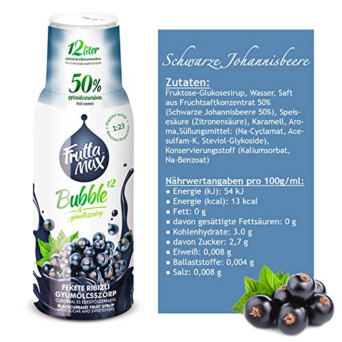 3 x 500 ml Getränkesirup Frucht Sirup | Johannisbeeren-Kirschen-Pfirsiche Geschmack mit 50% Fruchtanteil | FruttaMax für Soda Maschine geeignet – Bild 3