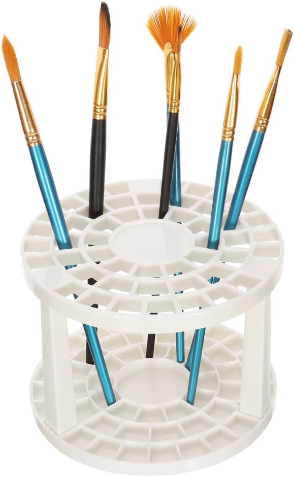 atnight Paint Brush Holder 49 Holes,Art Brush Organizer,Detachable Portable Plastic Pencil Makeup Brush Organizer for Studio Office Home Outdoor Travel