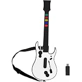 DOYO Wireless Guitar Hero Controller for PC &amp; PS3 PlayStation 3, 2.4G USB-C Dongle Guitar Hero Game Controller Compatible with Clone Hero, Rock Band Guitar Hero Games with Adjustable Shoulder Strap