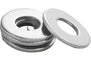 200pcs M2 Washers,Fajoeda 304 Stainless Steel Flat Washers for Bolt Screws, M2 x 5 x 0.5mm
