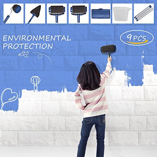 TOURACE Paint Roller Set for Home Decoration Paint Brush Kit - Thumbnail 2