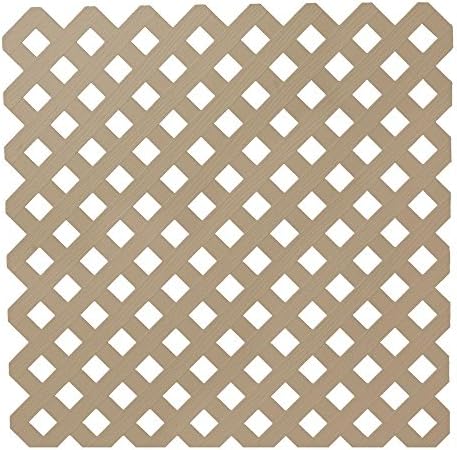 0.2 in. x 48 in. x 8 ft. Brownstone Privacy Plastic Lattice (Pack of 2)