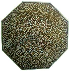 Floral Pattern Round Hand Carved Textile/Wood Stamp Printing/Blocks Wooden/Block