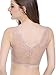 Intimate Portal Women Gardenia Lace Bralette Wire Free Leisure Bra with Pockets Beige 38D 40B 40C 42A