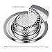 Pictek 3-Piece 4.5-Inch Diameter Non-Deformable Corrosion-Resist Stainless Steel Sink Drain Strainer with Stripe Wave Mesh, Silver