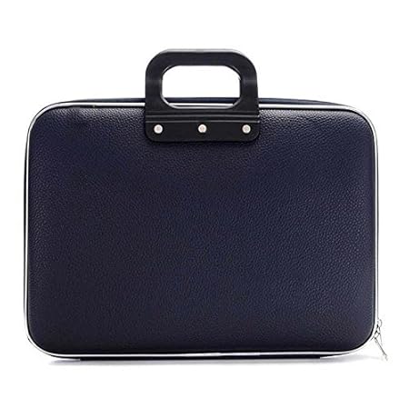 Sterling Cady Collection Durable Briefcase Carrying Case for 15.6 in Laptops / Notebooks (Blue) With Shoulder Strap