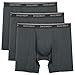 David Archy Men's 3 Pack Ultra Soft Comfy Breathable Bamboo Rayon Boxer Briefs Underwear with Fly (L, Dark Gray)