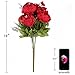 Leagel Fake Flowers Vintage Artificial Peony Silk Flowers Bouquet Wedding Home Decoration, Pack of 1 (Spring Red)