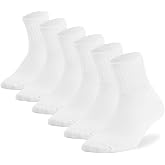 Womens Ankle Socks Full Cushioned Cotton Socks 6 Pairs Anti-blister Quarter Athletic Socks 7-10/10-13
