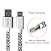 Micro USB Cable,SCHITEC 4 Pack 1FT 3FT 6FT 10FT High Charging Speed USB 2.0 A Male to Micro Nylon Braided Cords for Android Samsung Galaxy Note Nexus HTC LG Power Bank and more (4Pack)