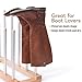 INNOKA 6 Pairs Boot Rack Organizer, Standing Wooden & Aluminum Storage Holder Hanger for Riding Boots, Rain Boots, Shoes - Easy to Assemble, Space-Saving, Keep Boots in Shape, Home Essentials