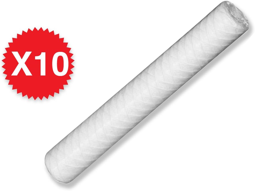 10 x 1 Micron String Wound Polypropylene Sediment Water Filter Cartridge - 20" x 2.5"