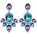 Gifts for Her Dangle Earrings J.NINA Blossom Flower Jewelry with Swarovski Crystals, Water Drop Earring for Wife Girlfriend Niece Daughter Sister on Birthday Anniversary Christmas Mothers Day