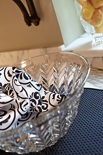 Envision Home 18-Inch by 24-Inch Microfiber Dish Drying Mat, X-Large, Black