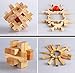KAILIMENG 3D Wooden Cube Brain Teaser Puzzle, Set of 6