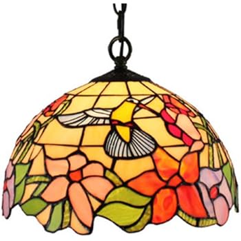 Amora Lighting AM1082HL12 Tiffany Style Hummingbird 1-light Pendant Lamp