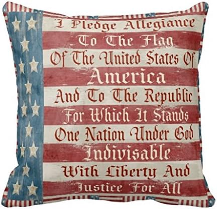 Vintage Pledge Of Allegiance Pillow Case