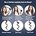 Automatic Hair Steam Curler Ceramic Curling Iron Bar Salon Professional Rotating Styling Steamer Spray Curl Spiral Machine Tool with LED Digital Display (Black)