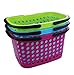 Pekky Grey Plastic Storage Baskets, Classroom Organization Baskets, 6 Packs