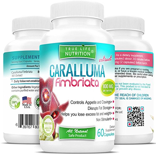 Appetite Suppressant Pure Caralluma Fimbriata Extract - Strength Weight Loss Supplement - Fat Burner and Carb Blocker & Detox Your Body - Made in USA, Certified Pharmaceutical Grade - LIMITED HOLIDAYS TIME SALE