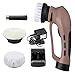 Fine Dragon Handheld Household Bathroom Power Scrubber Brushes Electric Cordless Rechargeable Cleaning Scrubberwith Multiple Brush Head Cleaning Tool Set (Brown)