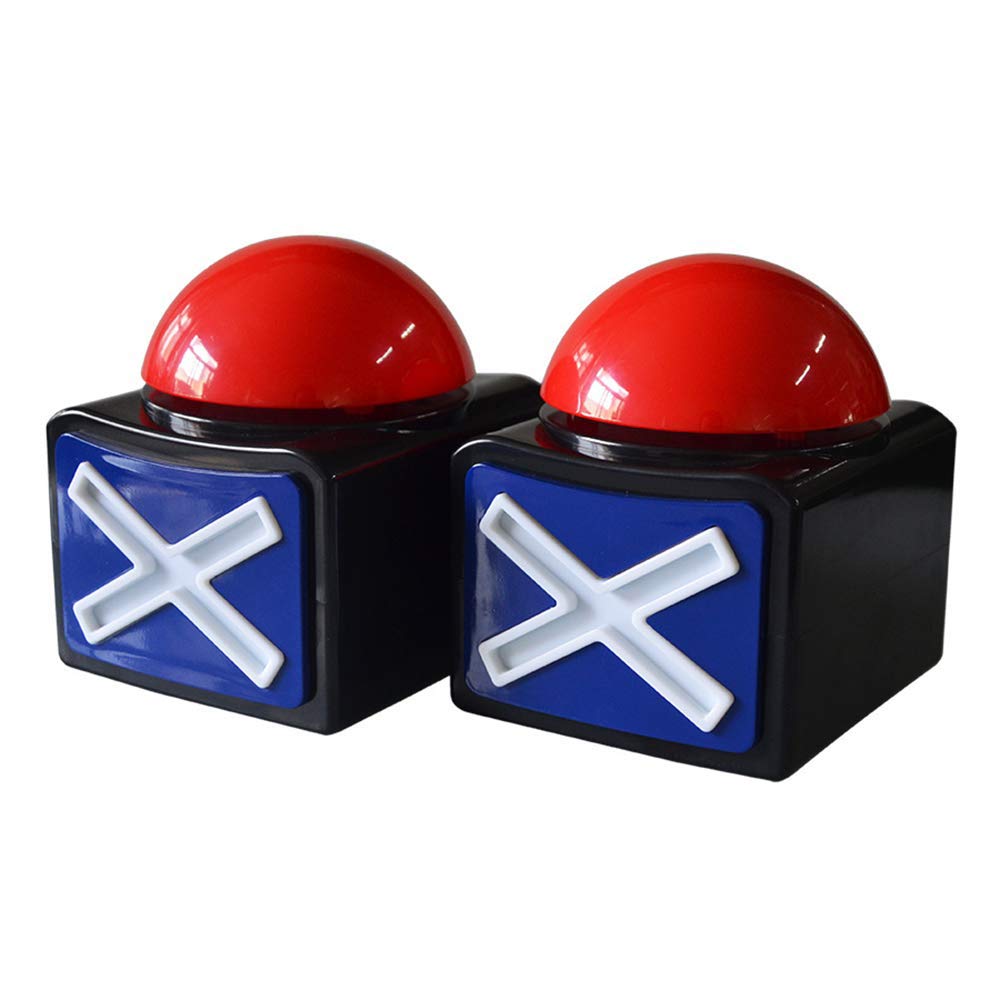 Photo 1 of Game Answer Buzzer 2 Pcs, Game Buzzer Alarm Sound Play Button with Light Trivia Quiz Got Talent Buzzer Toys for Kids Adult