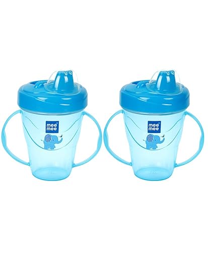 Mee Mee Easy Grip Sipper Cup (Dark Blue, Pack of 2)