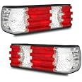 SPPC Taillights Red/Clear Lens Assembly Set for Mercedes Benz S Class W126 - (Pair) Driver Left and Passenger Right Side Replacement