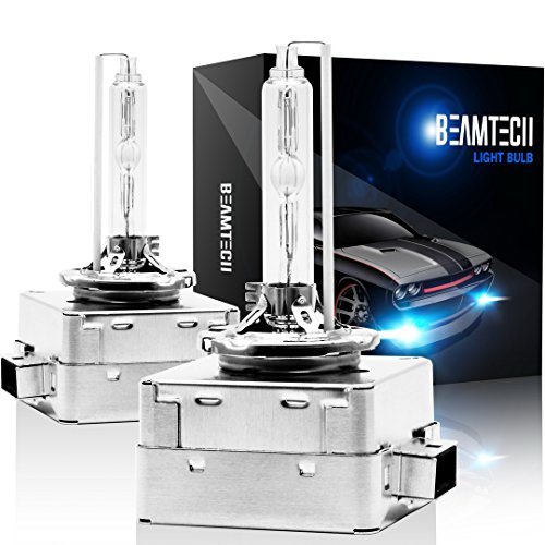 BEAMTECH D3S HID Bulbs, Xenon Headlight Replacement Bulb D3S D3R D3C 35W 8000K (Pack of 2)