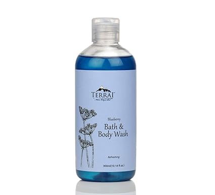 TERRAI Blueberry Bath & Body Wash for Soft, Supple Skin, SLES & Paraben Free - 300ML