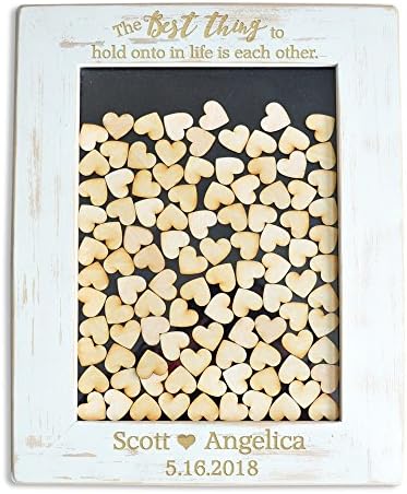 Personalized Wedding Guest Book Drop Box, Guest Book Frame, Wedding Guestbook Alternative, Drop Heart Guestbook
