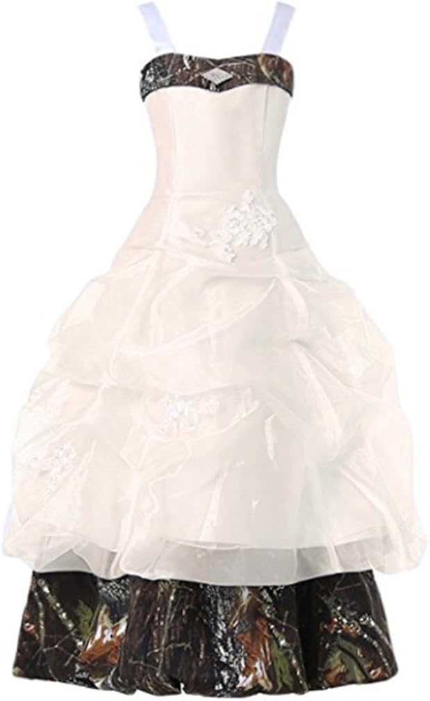 purple camo flower girl dresses