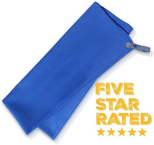 Microfiber Workout &amp; Travel Towel: Compact, Ultra-light, Super Absorbent, Fast Drying. 100% Satisfaction Guaranteed. Best for All Sports Beach Hot Yoga Gym Camping Hiking Swimming and More!
