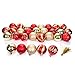 iPEGTOP Delicate Painting & Glittering Shatterproof Christmas Ball Ornaments - 30ct 60mm/2.4