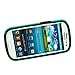 Fulland Hybrid Silicone Armor Case with Card Holder, Kickstand, Stylus and Screen Protector for Samsung Galaxy S3 - Aqua Green