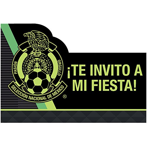 Amscan SelecciÃ³n Nacional de MÃ©xico Soccer Postcard Party Invitations
